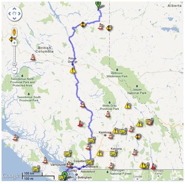 Latest Travel Information for BC Highways