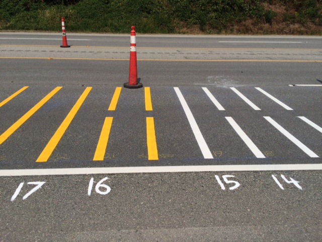 line painting on bc highways